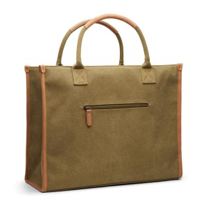 VINGA Bosler Büro-Tasche aus RCS recyceltem Canvas, greige - Reklamnepredmety