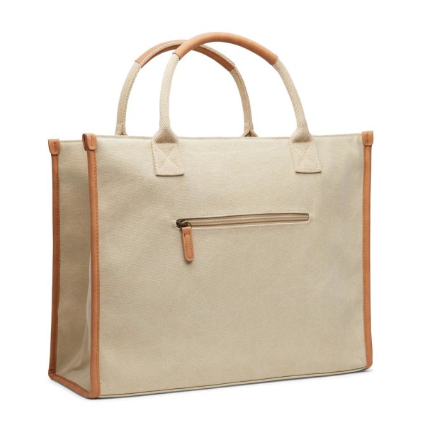 VINGA Bosler Büro-Tasche aus RCS recyceltem Canvas, greige