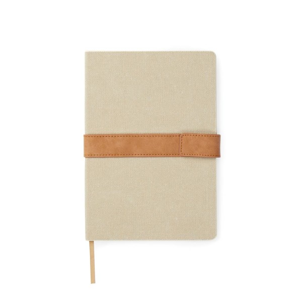 VINGA Bosler Notizbuch aus RCS recyceltem Canvas, greige