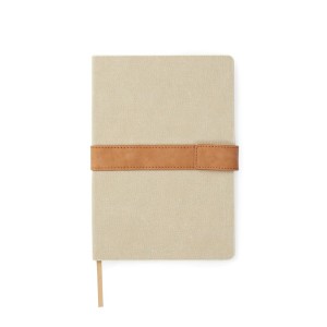 VINGA Bosler Notizbuch aus RCS recyceltem Canvas, greige - Reklamnepredmety