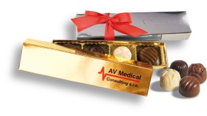 Pralinenschachtel mit 4 Pralinen - Tehlička - Reklamnepredmety