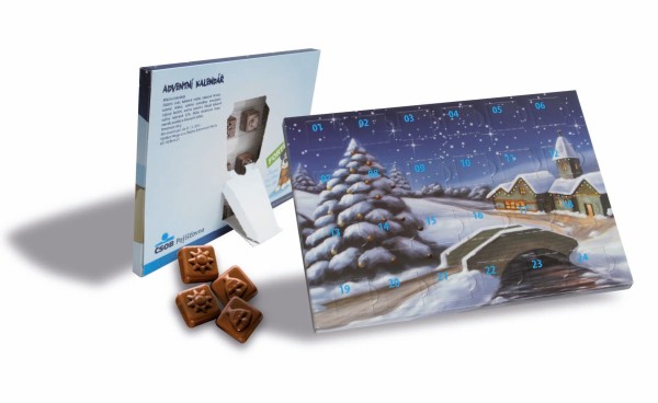 Adventskalender A5 mit Ständer