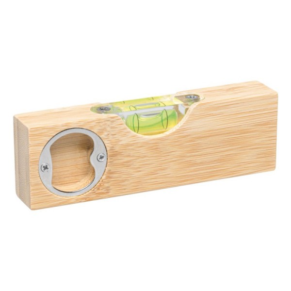 BAMBOO TOOL Wasserwaage mit Flaschenöffner