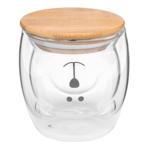 BAMBOO BEAR Becher aus Borosilikatglas - Reklamnepredmety