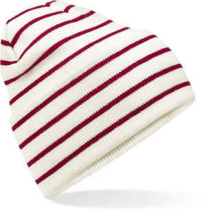 Strickmütze mit Streifen und Bündchen - Reklamnepredmety
