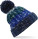 Gestrickte Mütze mit Korkenzieherbommel
