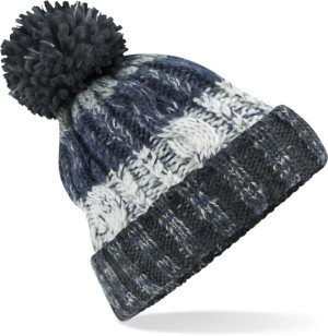 Gestrickte Mütze mit Korkenzieherbommel - Reklamnepredmety