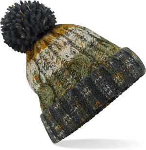 Gestrickte Mütze mit Korkenzieherbommel - Reklamnepredmety