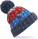 Gestrickte Mütze mit Korkenzieherbommel