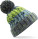 Gestrickte Mütze mit Korkenzieherbommel