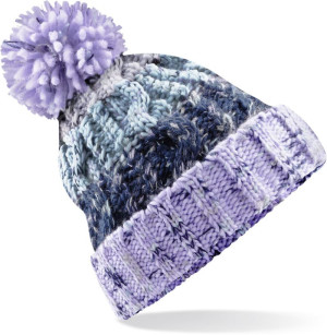 Gestrickte Mütze mit Korkenzieherbommel - Reklamnepredmety