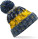 Gestrickte Mütze mit Korkenzieherbommel