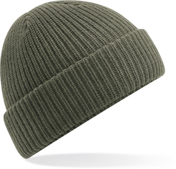 Wasserabweisende Strickmütze mit Umschlag