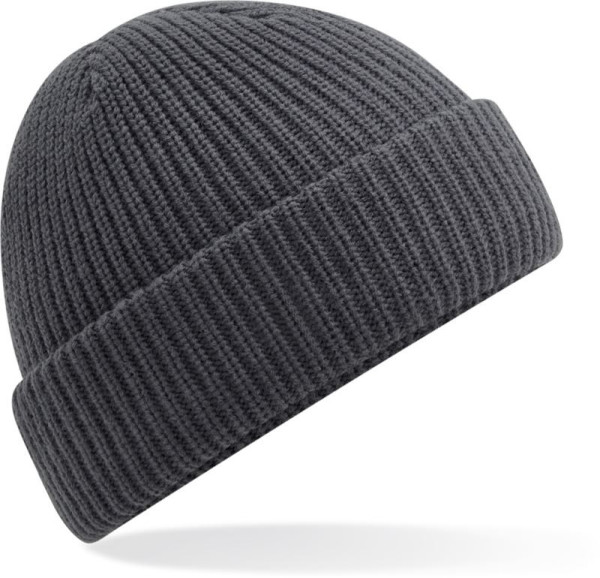 Wasserabweisende Strickmütze mit Umschlag