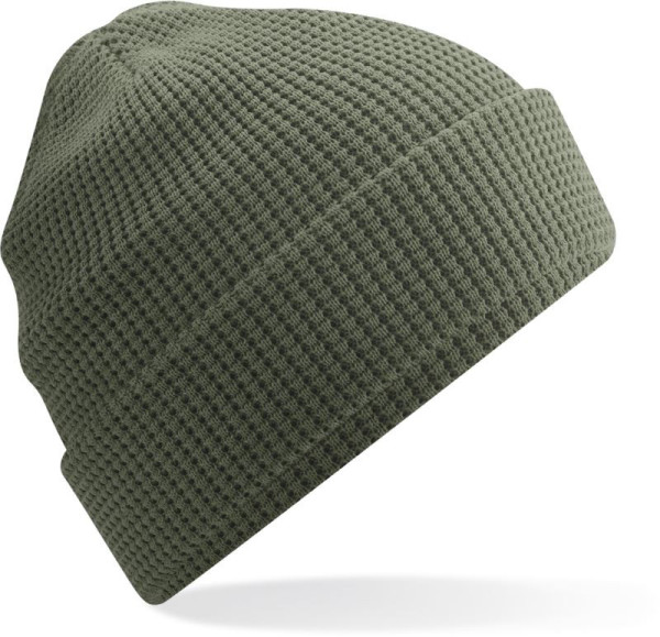 Gestrickte Bio-Mütze mit Waffelstrick