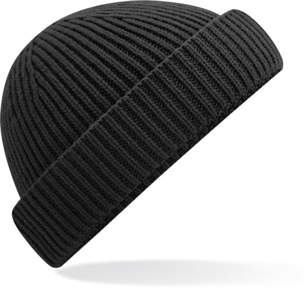 Kurze Strickmütze mit Harbor-Manschette