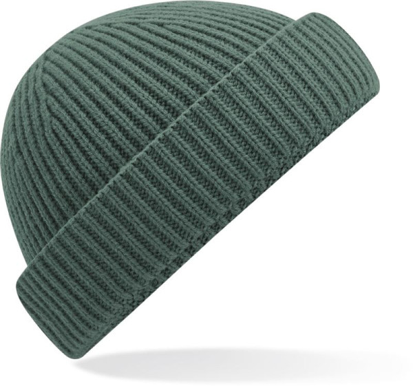 Kurze Strickmütze mit Harbor-Manschette