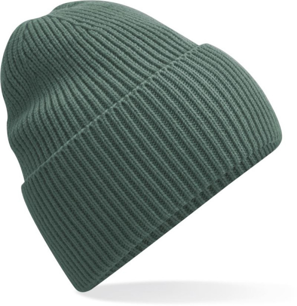 Lange Strickmütze mit Umschlag