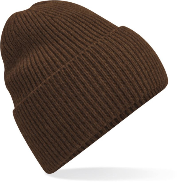 Lange Strickmütze mit Umschlag