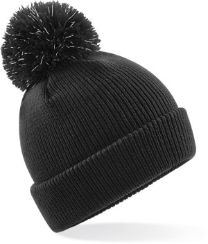 Kinder-Strickmütze mit Bommel „Reflective“ - Reklamnepredmety