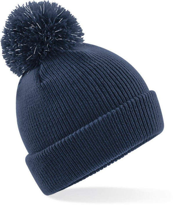 Kinder-Strickmütze mit Bommel „Reflective“