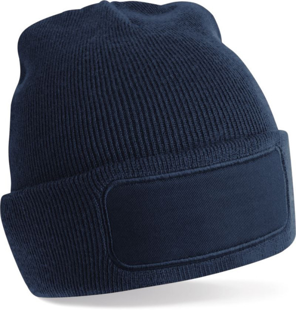 Strickmütze mit "Recycled Original"-Aufnäher