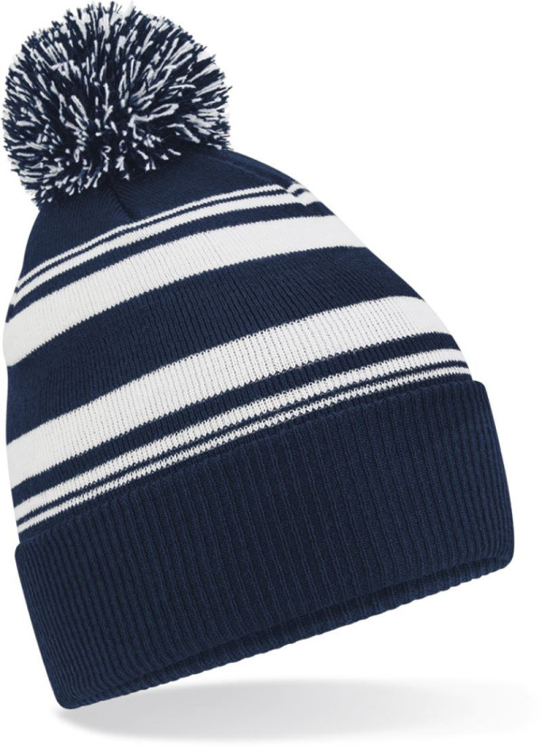 Strickmütze mit Streifen „Fan“