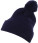Strickmütze mit Bommel