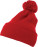 Strickmütze mit Bommel