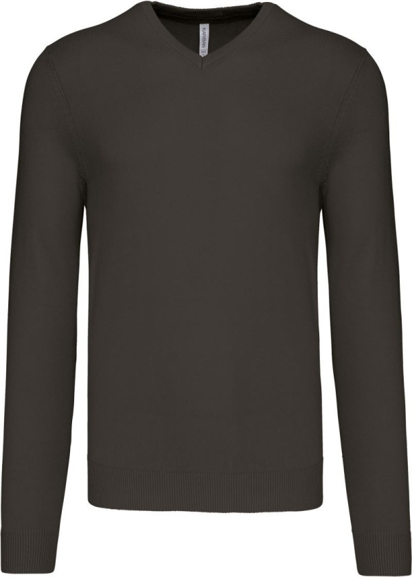 Herrenpullover mit V-Ausschnitt