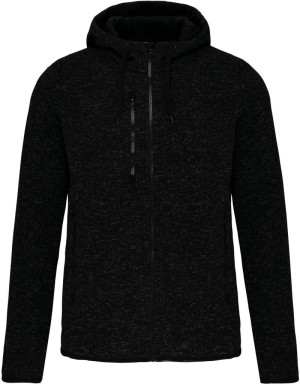Melange Kariban ProAct Herren-Strickfleecejacke mit Kapuze - Reklamnepredmety