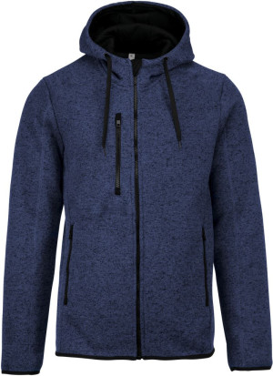 Melange Kariban ProAct Herren-Strickfleecejacke mit Kapuze - Reklamnepredmety