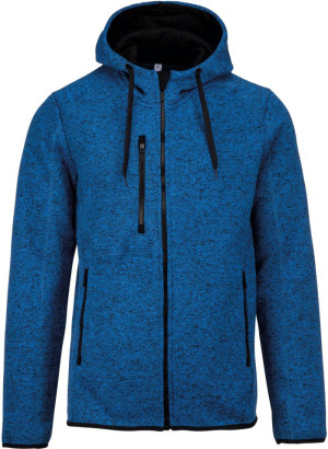Melange Kariban ProAct Herren-Strickfleecejacke mit Kapuze - Reklamnepredmety