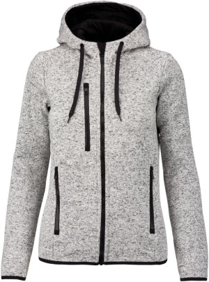 Melange Kariban ProAct Damen-Strickfleecejacke mit Kapuze - Reklamnepredmety