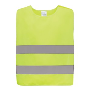 Sicherheitsweste aus GRS recyceltem PET 7-12 Jahre, gelb - Reklamnepredmety