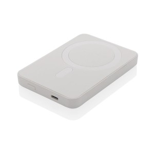 Magnetix 5.000mAh magnetische Powerbank aus RCS recycel. ABS, weiß - Reklamnepredmety