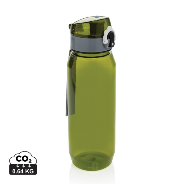 Yide verschließbare Wasserflasche aus RCS rec. PET, 800ml, grün