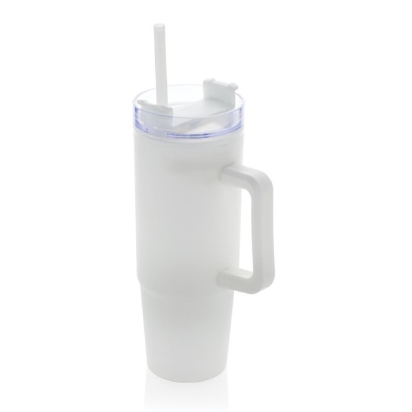 Tana Becher aus RCS recyceltem Kunststoff mit Griff 900ml, weiß