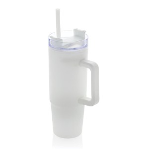 Tana Becher aus RCS recyceltem Kunststoff mit Griff 900ml, weiß - Reklamnepredmety