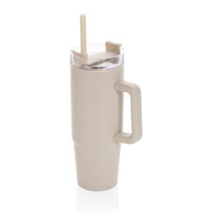 Tana Becher aus RCS recyceltem Kunststoff mit Griff 900ml, weiß - Reklamnepredmety