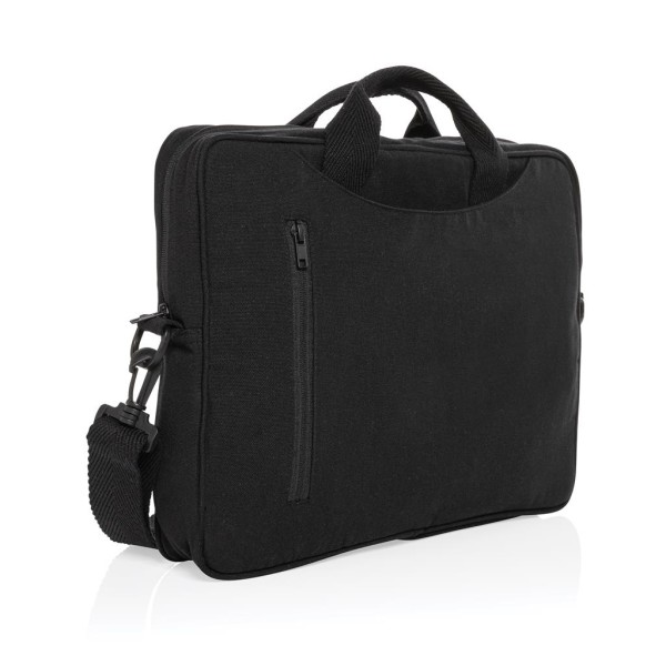 Laluka AWARE™ 15.4" Laptop-Tasche aus recycelter Baumwolle, anthrazit