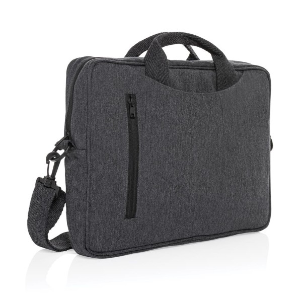 Laluka AWARE™ 15.4" Laptop-Tasche aus recycelter Baumwolle, anthrazit