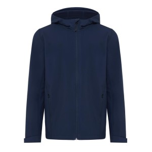 Iqoniq Makalu Herren Softshelljacke aus recyceltem Polyester, vulcano heather grey - Reklamnepredmety