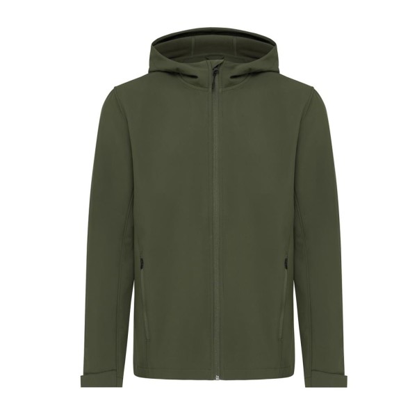 Iqoniq Makalu Herren Softshelljacke aus recyceltem Polyester, vulcano heather grey
