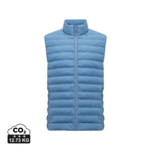 Iqoniq Meru Herren Bodywarmer aus recyceltem Polyester, Silbergrau - Reklamnepredmety