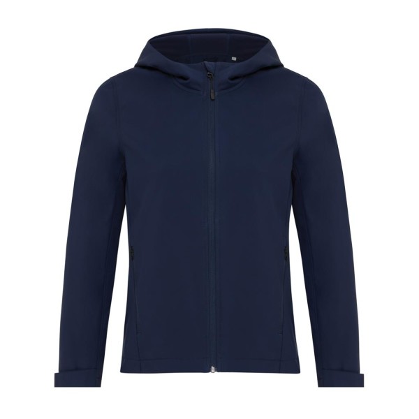 Iqoniq Makalu Damen Softshelljacke aus recyceltem Polyester, vulcano heather grey