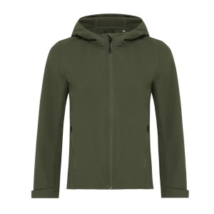 Iqoniq Makalu Damen Softshelljacke aus recyceltem Polyester, vulcano heather grey - Reklamnepredmety