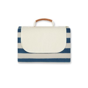 VINGA Alba GRS rPET kleine Picknickdecke, navy blau - Reklamnepredmety