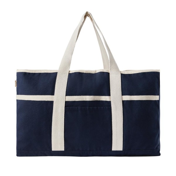 VINGA Volonne AWARE™ Strandtasche aus recyceltem Canvas, navy blau
