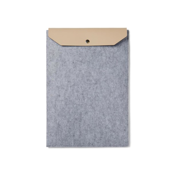 VINGA Albon 17" Laptop-Seeve aus GRS recyceltem Filz, grau